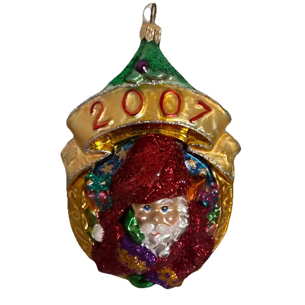 Christopher Radko‎ 2007 Gem Of 2007 Glass Blown Ornament  Santa Claus